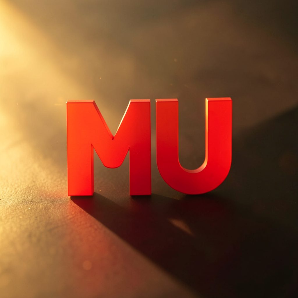 Biểu tượng logo câu lạc bộ thể thao dạng theme trang trí, màu đỏ và trắng nổi bật trên nền tối